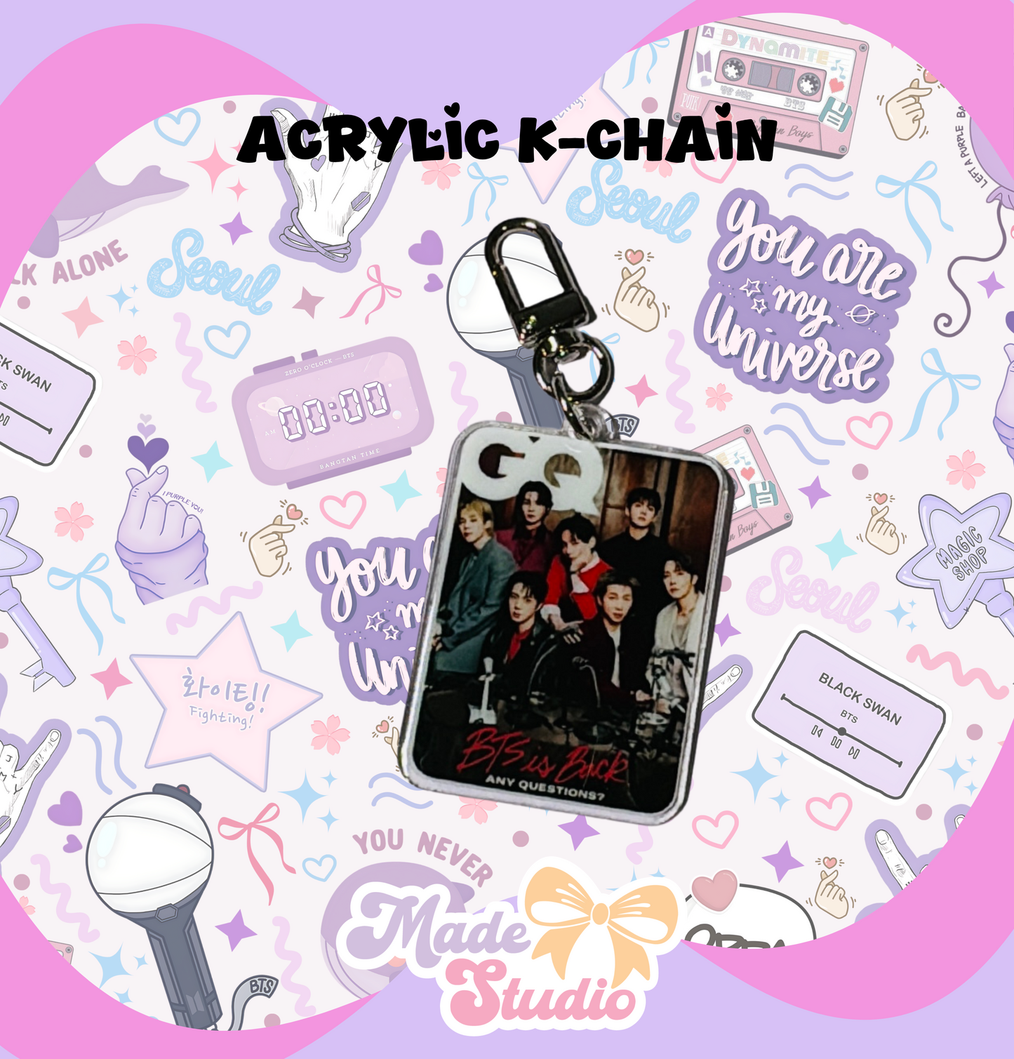 BTS CQ Acrylic Keychain