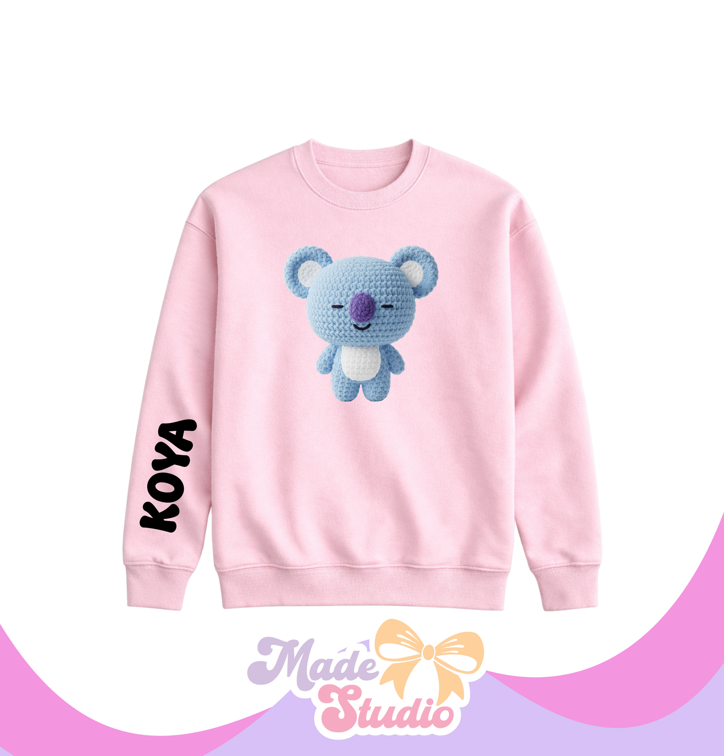 🧶Koya BT21 Crochet Style Crewneck Sweatshirt