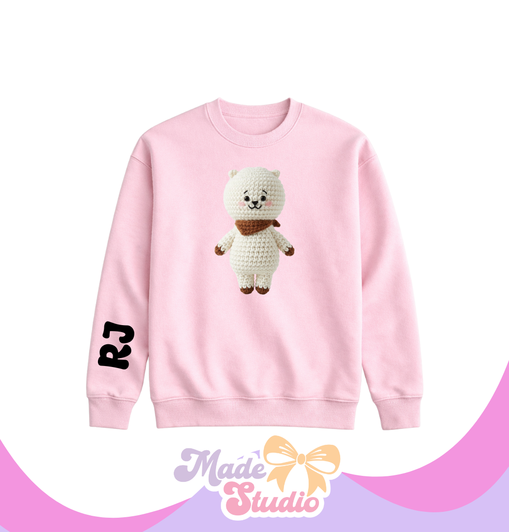 🧶RJ BT21 Crochet Style Crewneck Sweatshirt