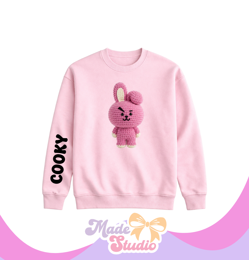 🧶Cooky BT21 Crochet Style Crewneck Sweatshirt