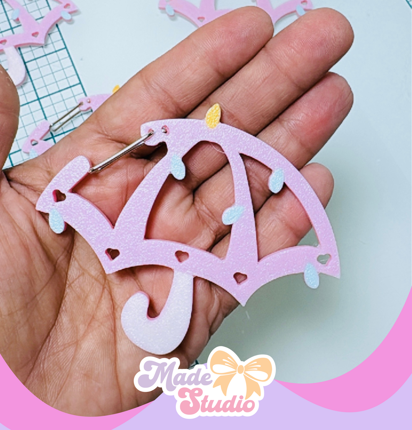 3D Cute Umbrella Carabiner