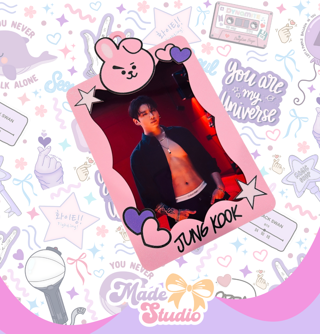 Maxi Tag – Large OT7 K-Pop Photocard / Bag Tag (13 cm x 8 cm)