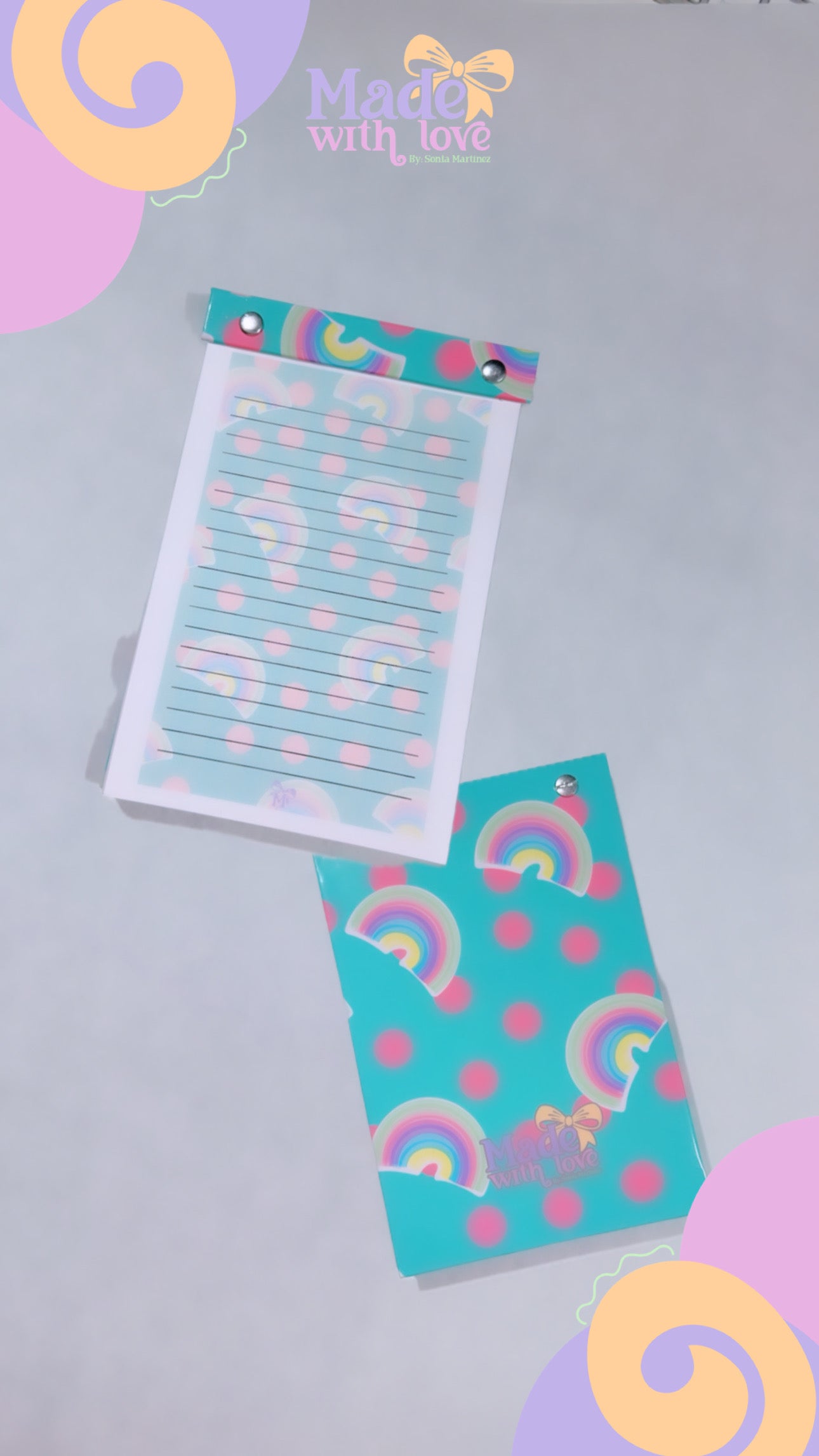 A5 Rainbow Dots Notepad