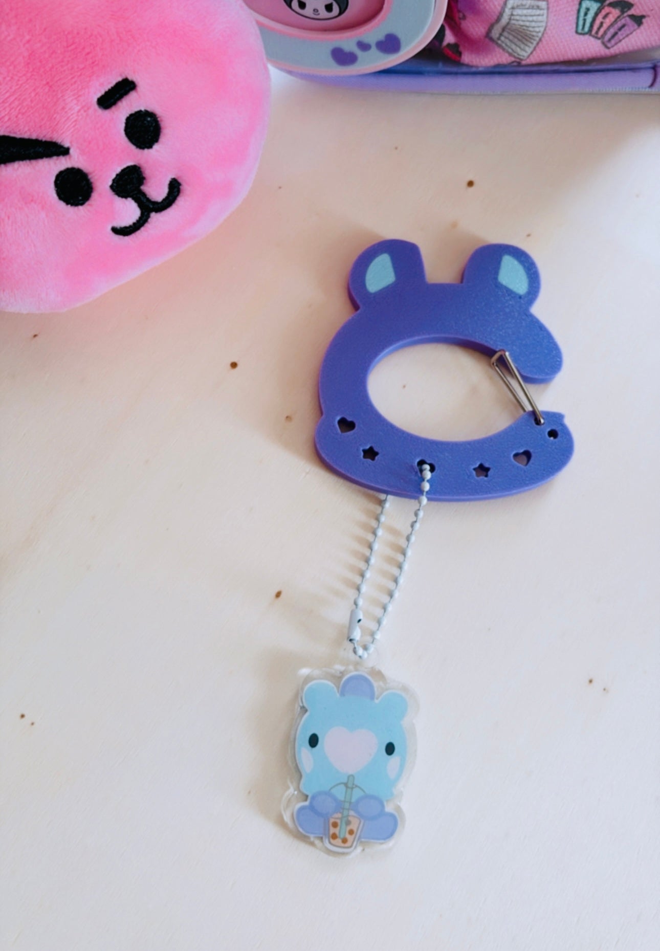 BT21 3D Carabiner Keychain with Acrylic Charms