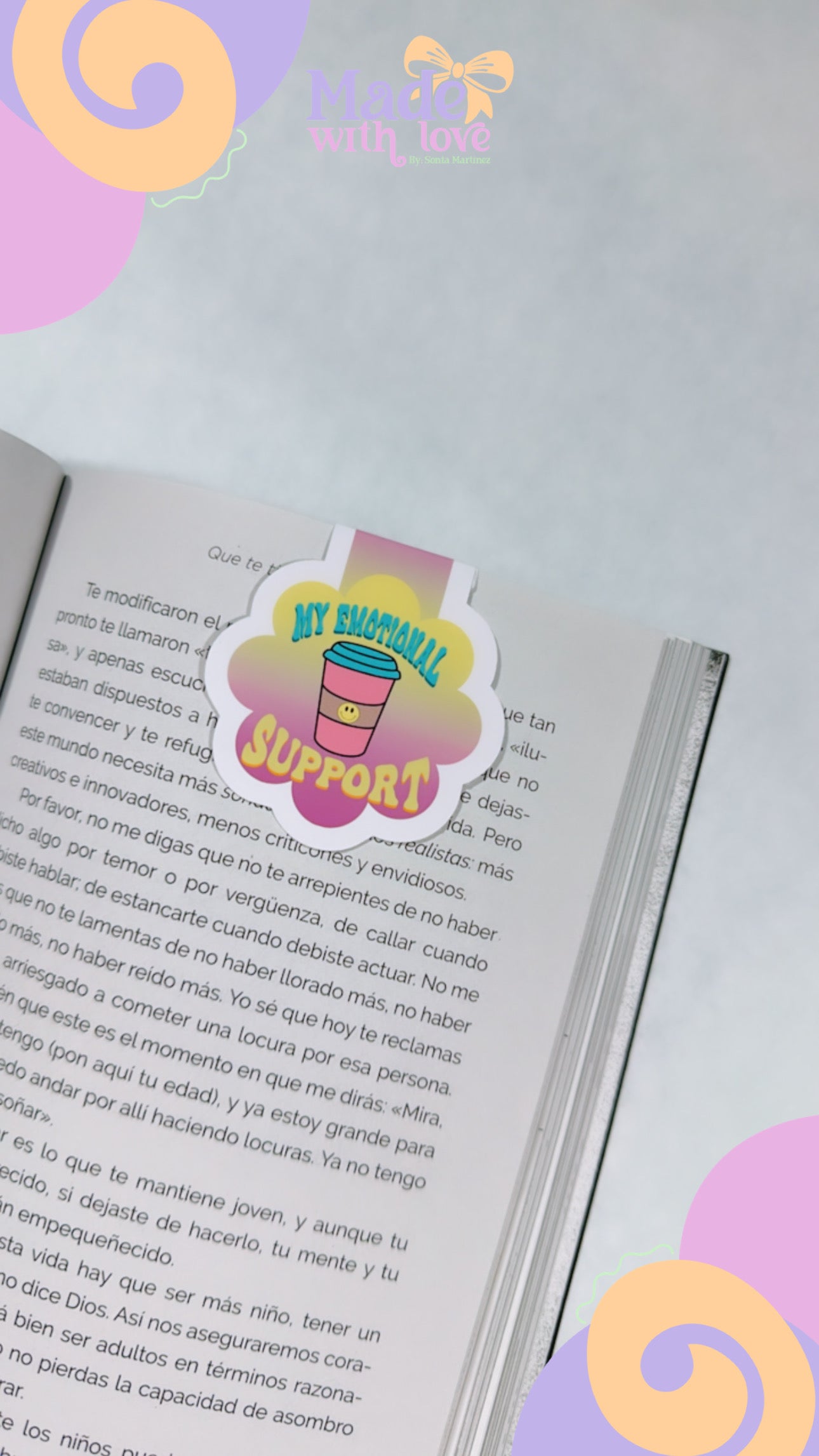 My Emotional Support Magnetic Bookmark