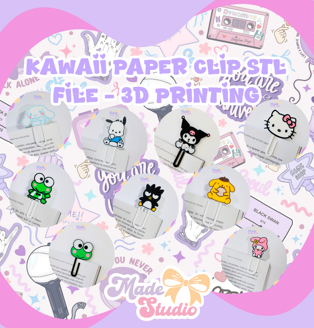 Kawaii Character Paper Clip STL – 3D Print File