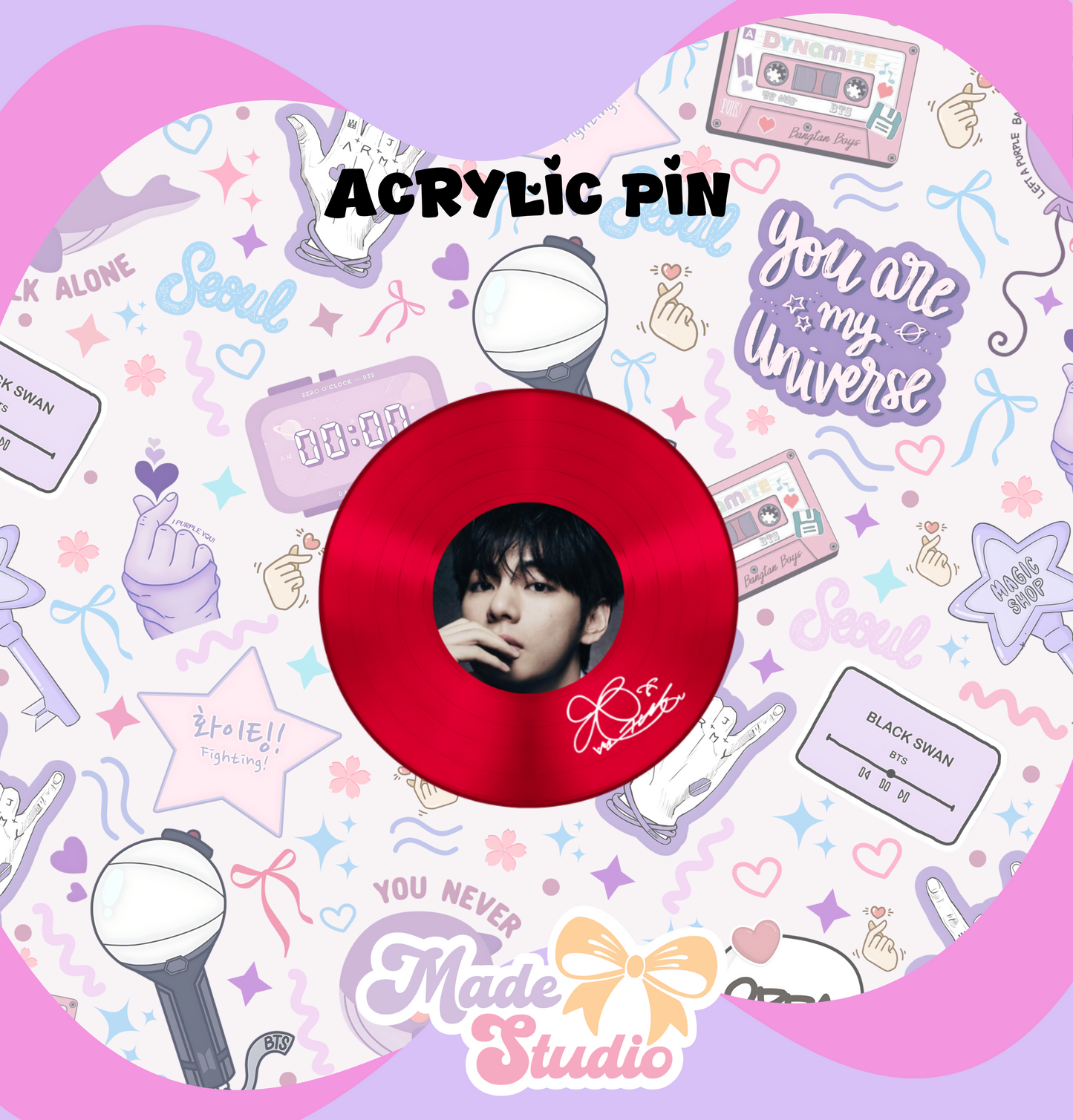 OT7 DISC Acrylic Pins