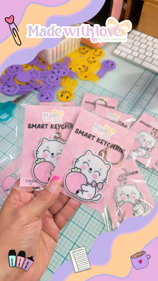 Cute Kitty NFC Keychain