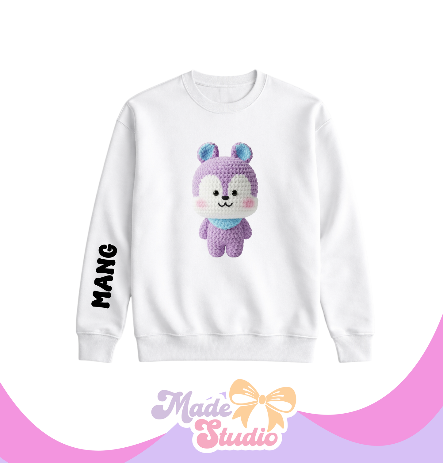 🧶Mang Style 2 BT21 Crochet Style Crewneck Sweatshirt