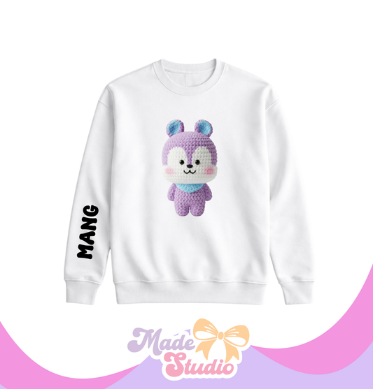 🧶Mang Style 2 BT21 Crochet Style Crewneck Sweatshirt