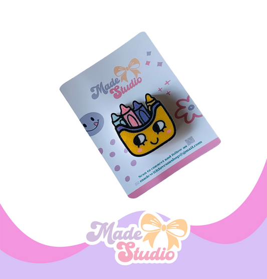 3D KAWAII CRAYONS BOX PIN