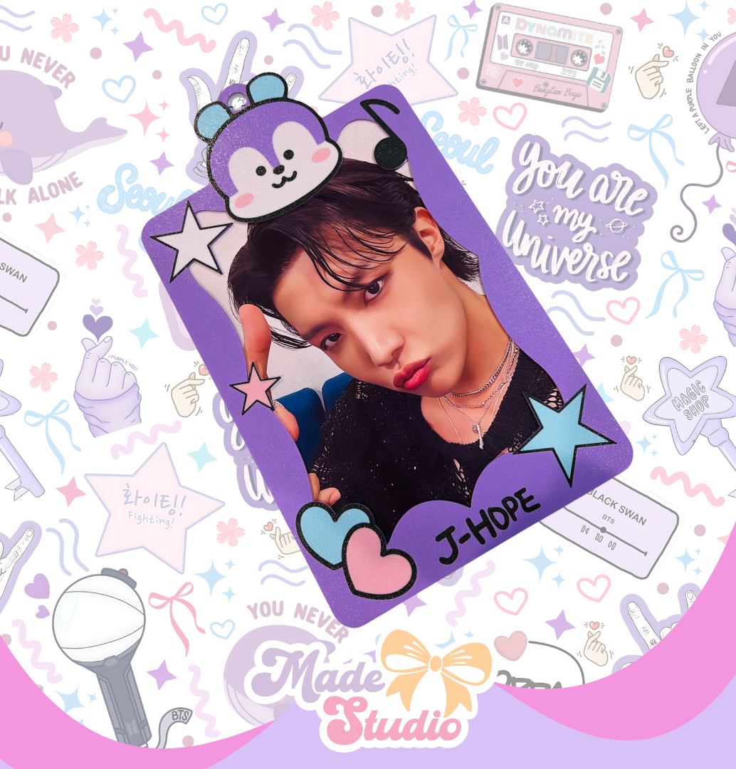 Maxi Tag – Large OT7  K-Pop Photocard / Bag Tag (13 cm x 8 cm)