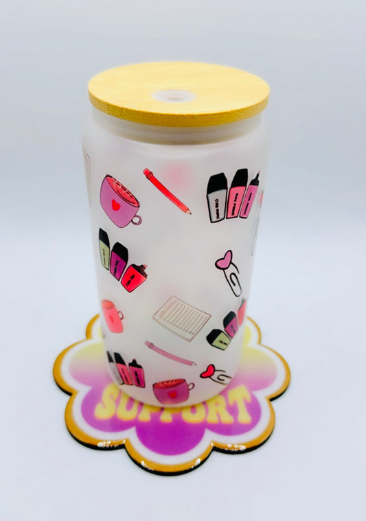 Stationary Glass Can