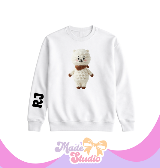 🧶RJ  BT21 Crochet Style Crewneck Sweatshirt