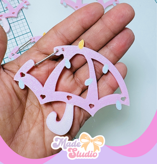 3D Cute Umbrella Carabiner