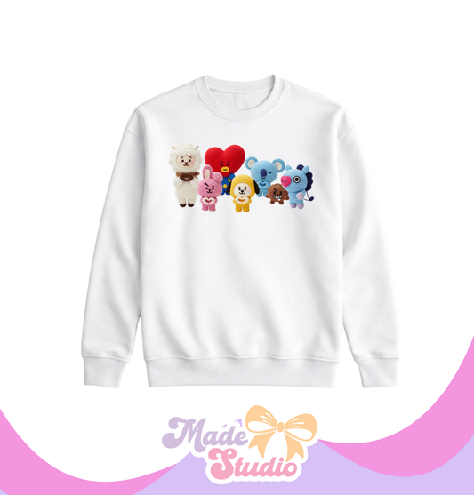 🧶 BT21 Grup Crochet Style Crewneck Sweatshirt