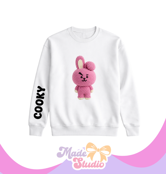 🧶Cooky BT21 Crochet Style Crewneck Sweatshirt