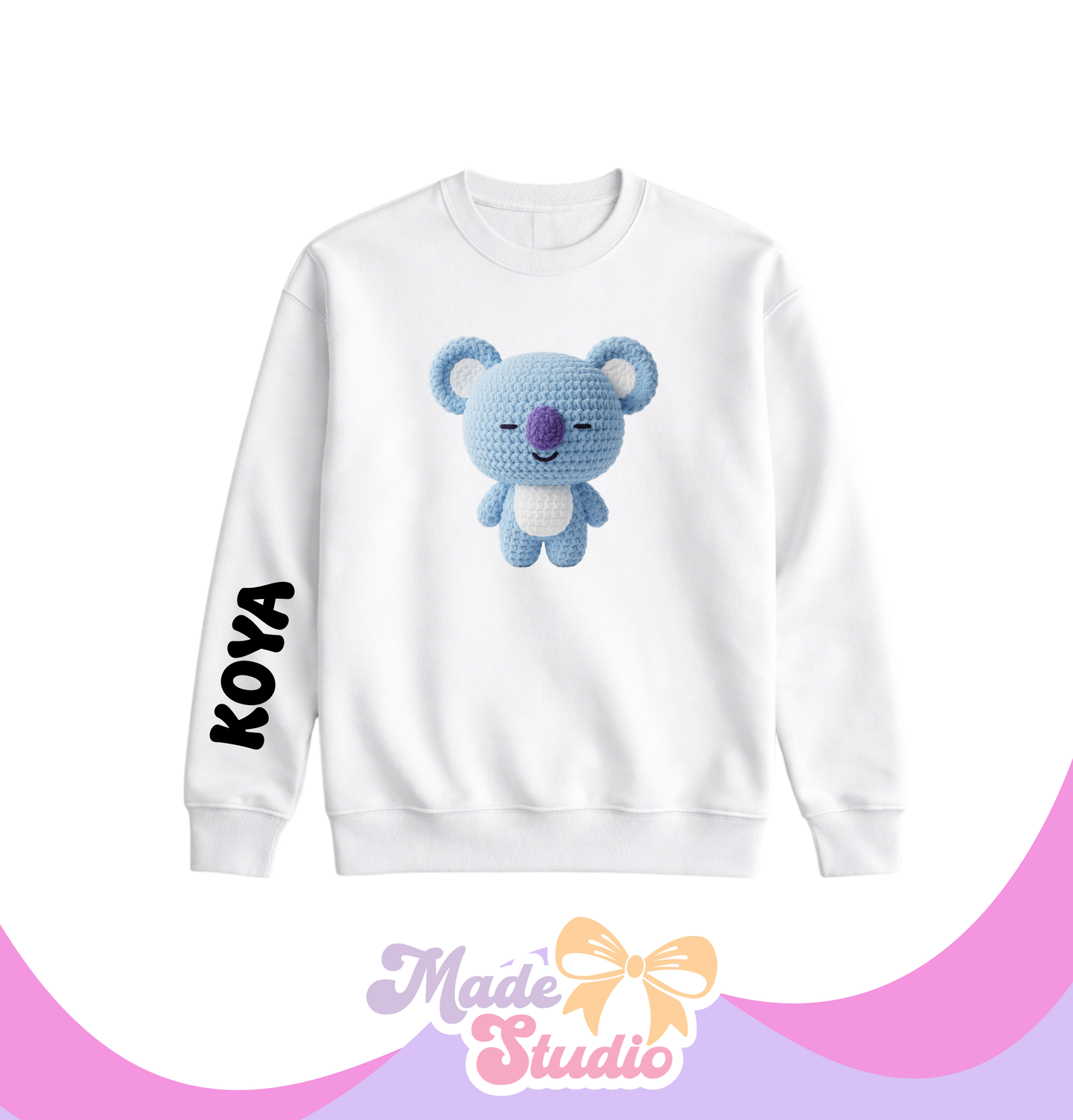 🧶Koya BT21 Crochet Style Crewneck Sweatshirt