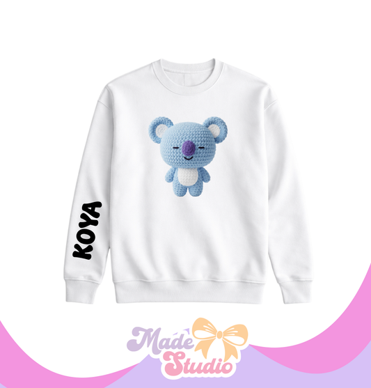 🧶Koya BT21 Crochet Style Crewneck Sweatshirt