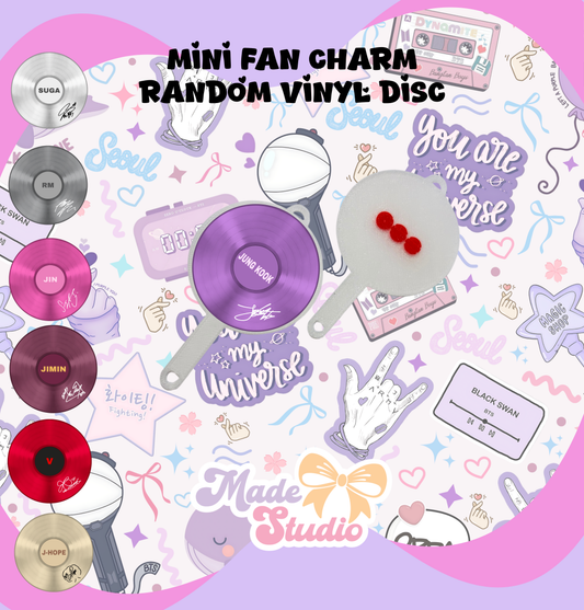 💜 Mini Vinyl Record Member Fan Charm 💜