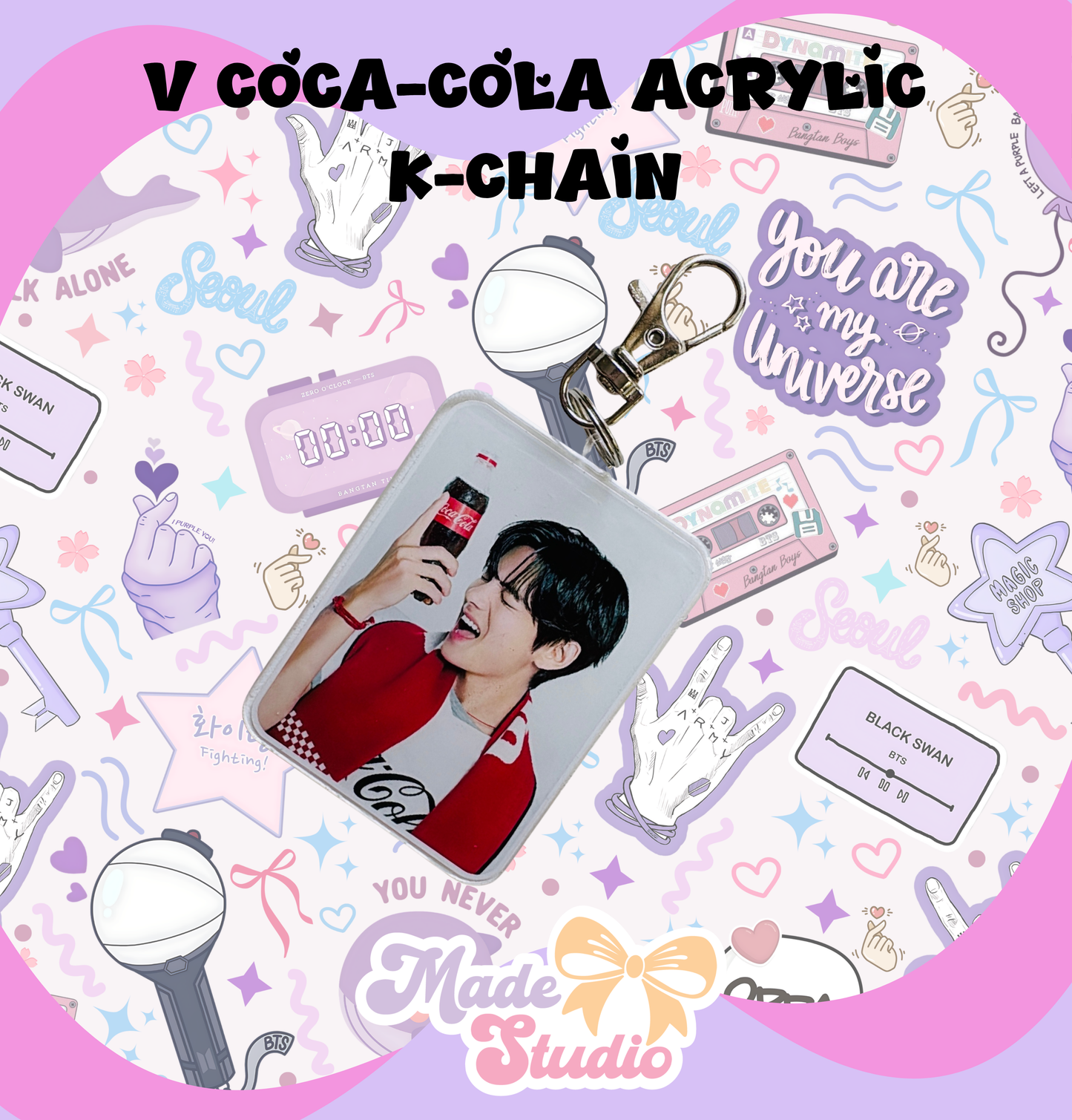 V Coca-Cola Acrylic Carabiner Set ❤️🥤🐻