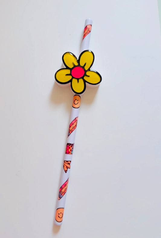 Daisy Straw Topper