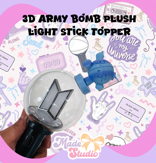 3D ARMY BOMB PLUSH LIGHT STICK TOPPER