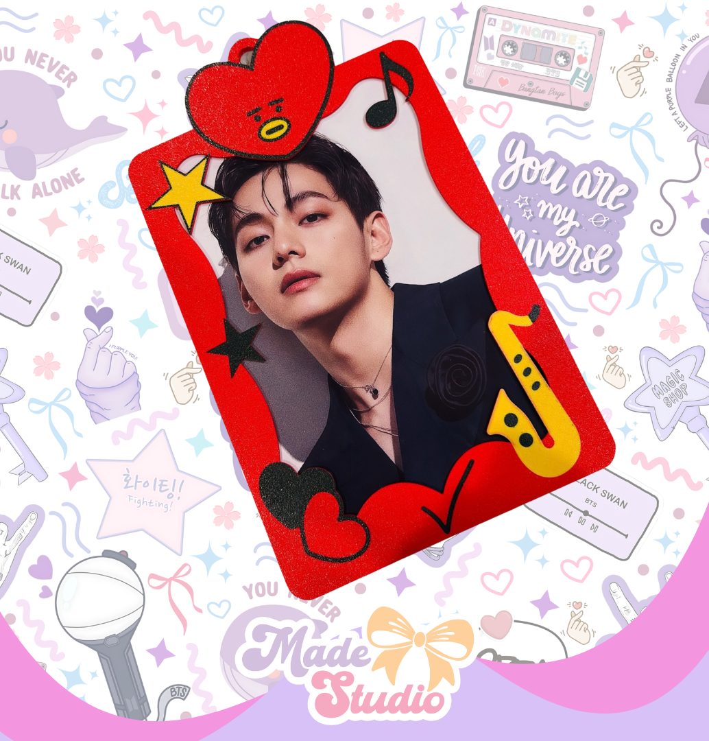 Maxi Tag – Large OT7  K-Pop Photocard / Bag Tag (13 cm x 8 cm)