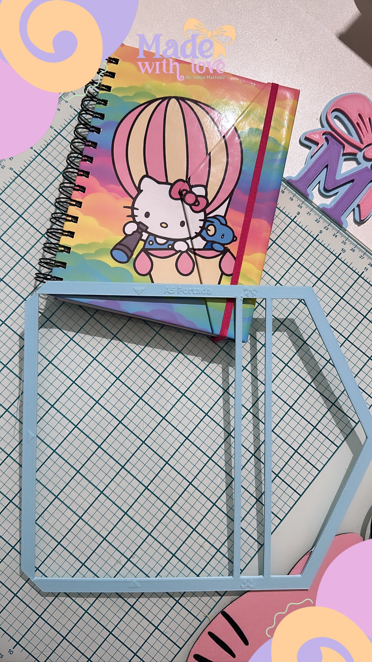 A5 Binding ruler with flap