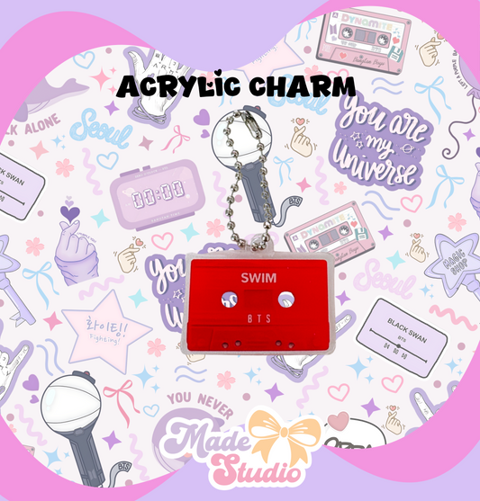 Swim Cassete Tape Charm
