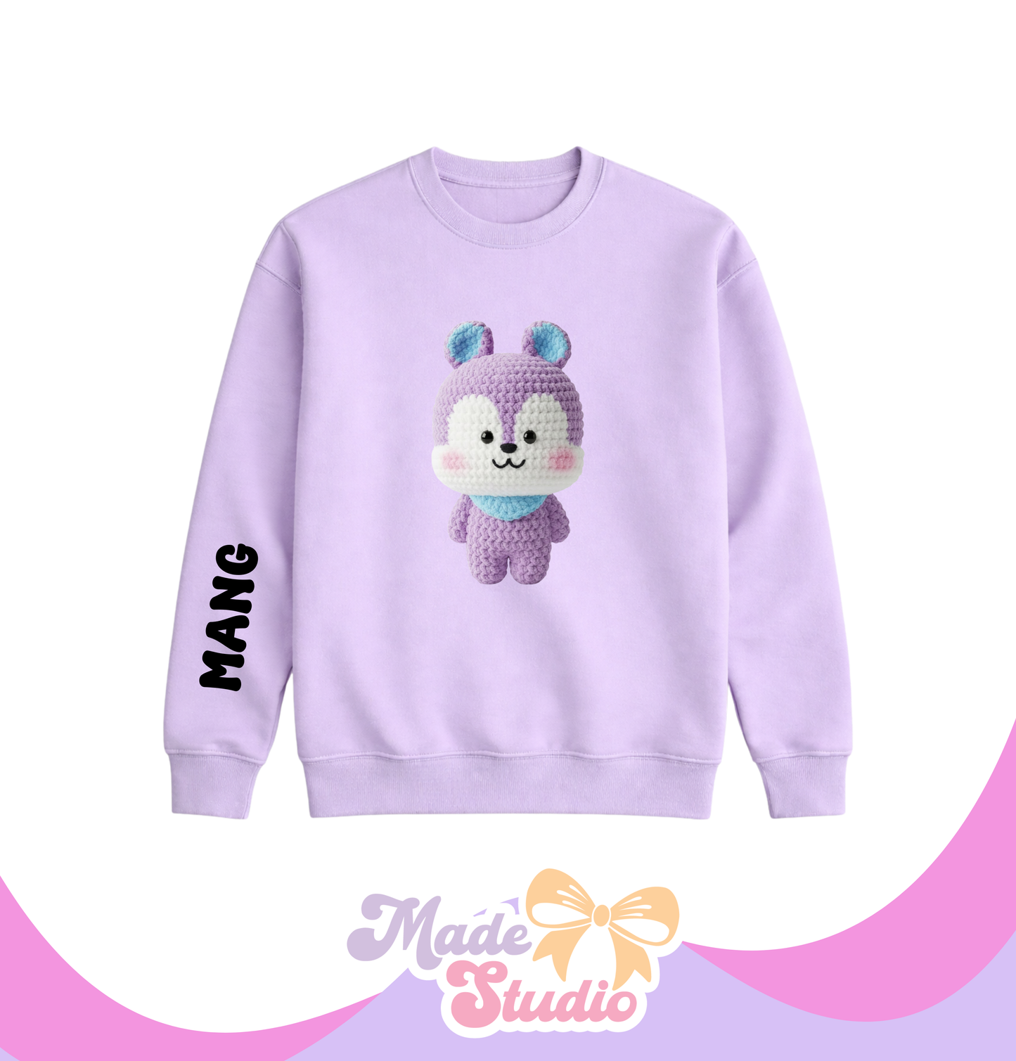 🧶Mang Style 2 BT21 Crochet Style Crewneck Sweatshirt