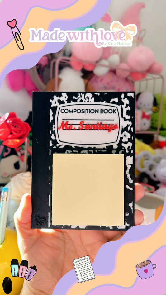 Composition Book Post-It Holder