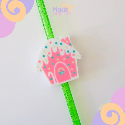 Ginger Bread House Straw Topper