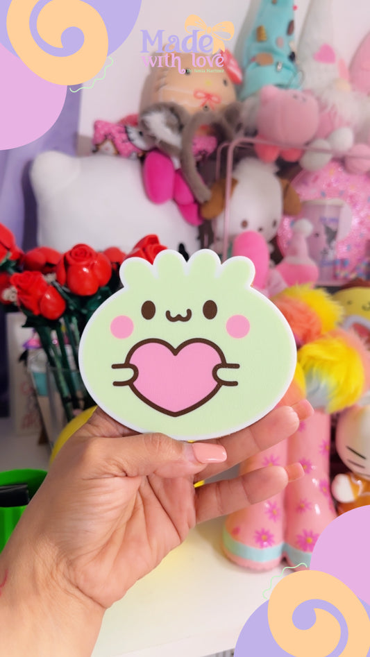 Dumpling Matcha Heart Cup Coaster