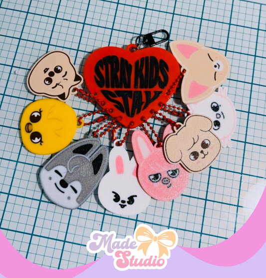 Stray Kids Bag Charm: 3D Printed K-pop Idol Keychain