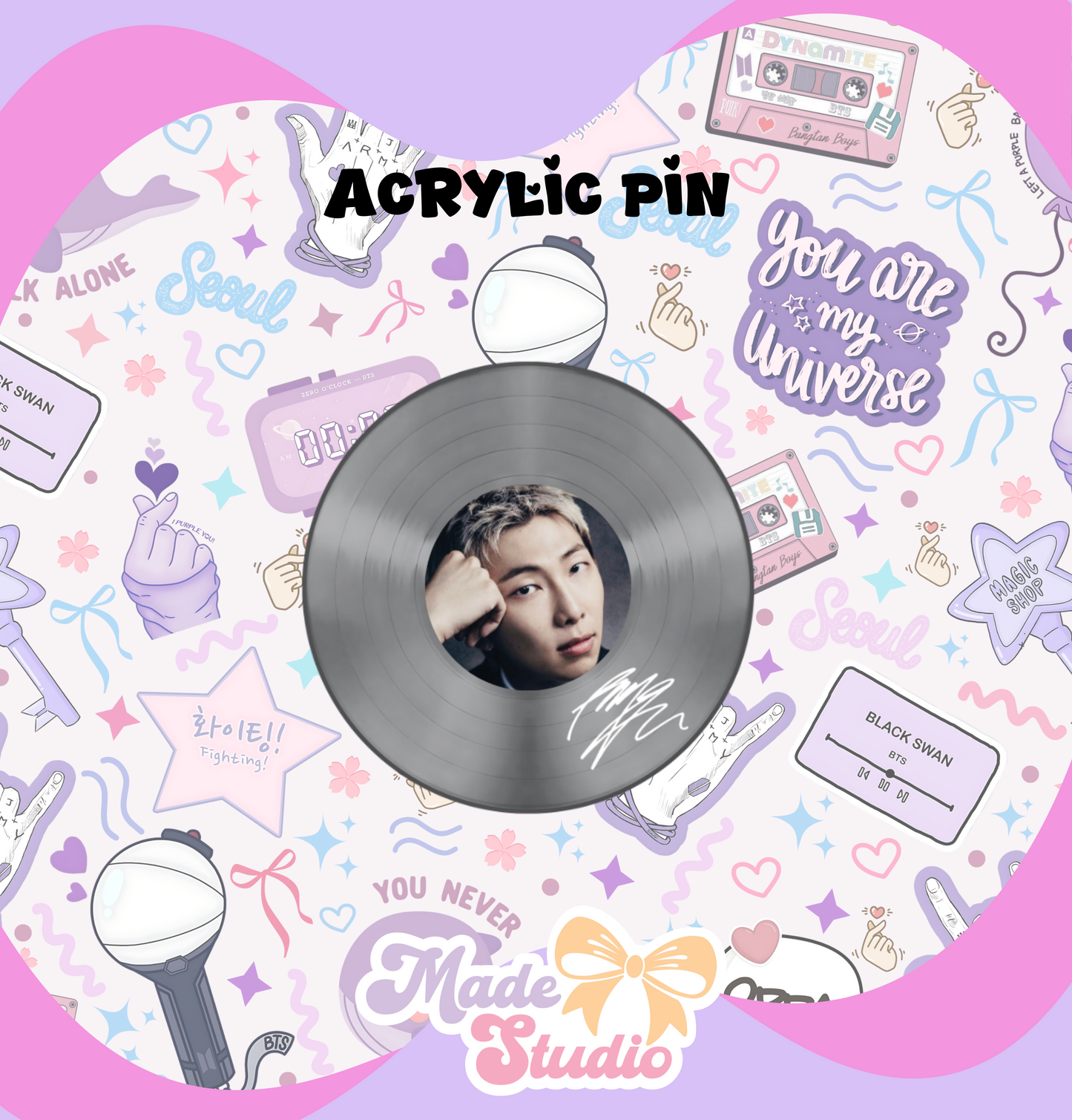OT7 DISC Acrylic Pins