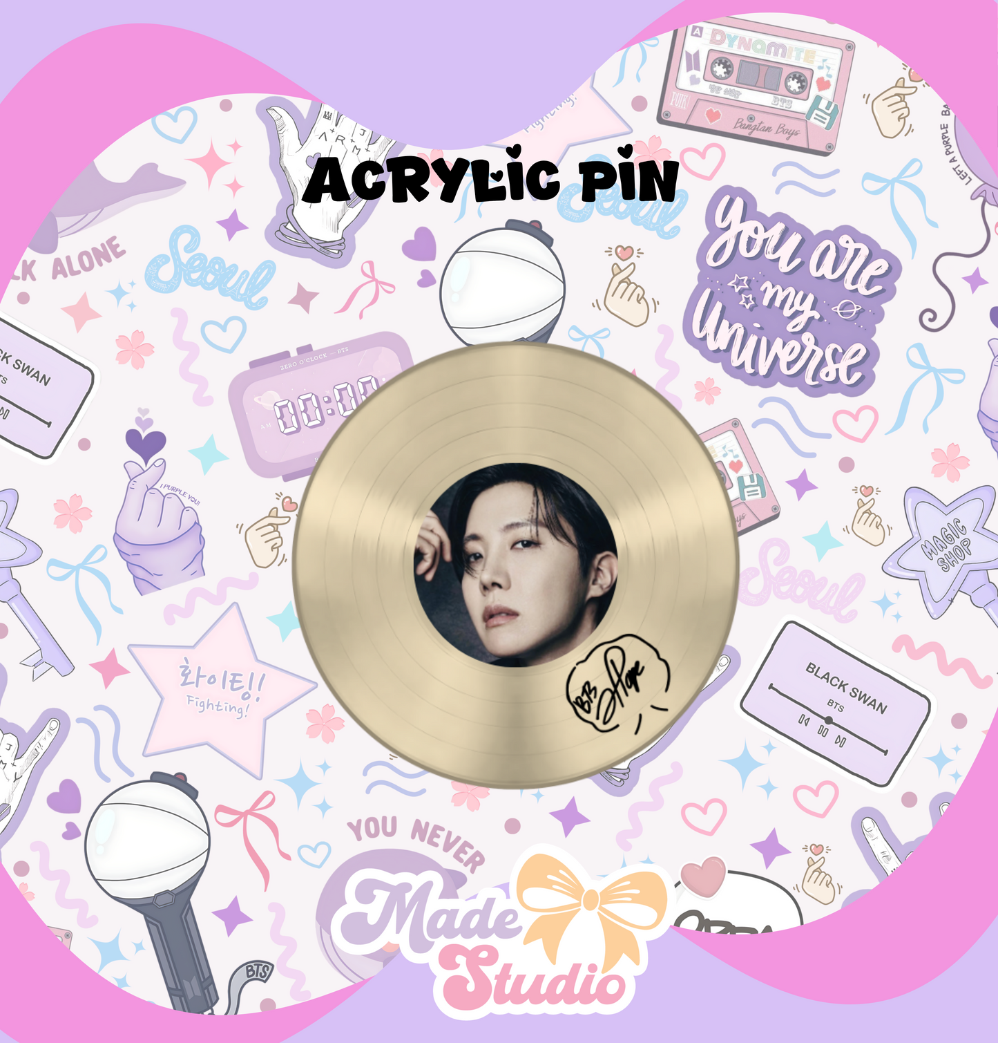 OT7 DISC Acrylic Pins