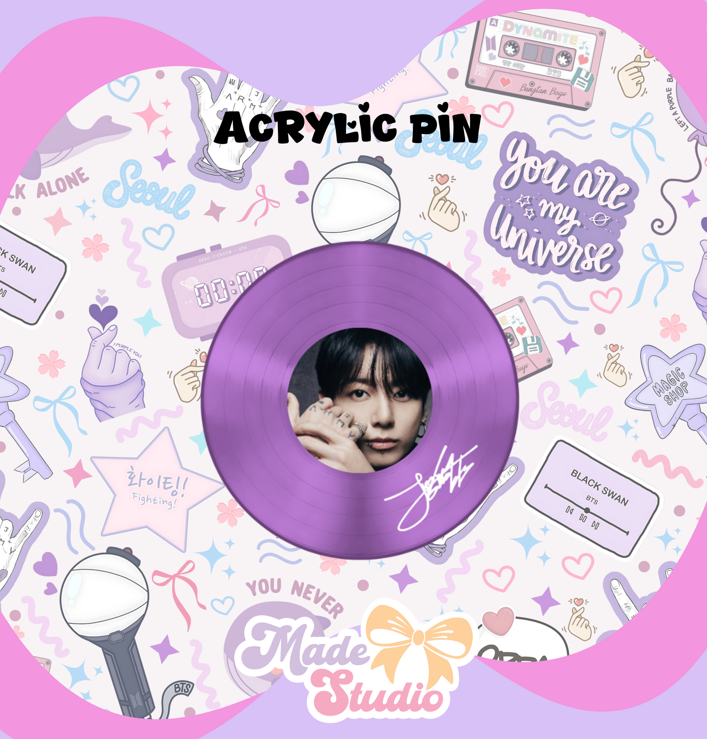 OT7 DISC Acrylic Pins