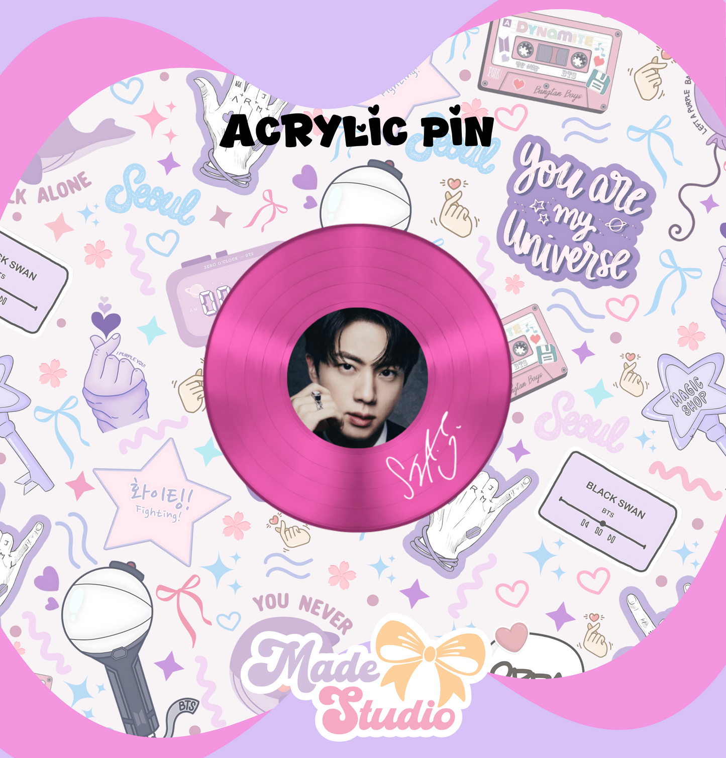 OT7 DISC Acrylic Pins