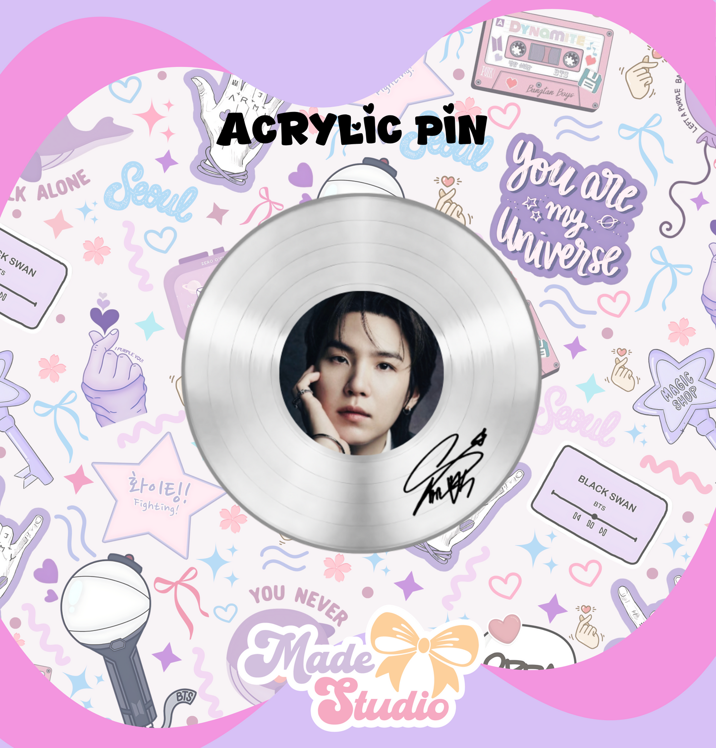 OT7 DISC Acrylic Pins