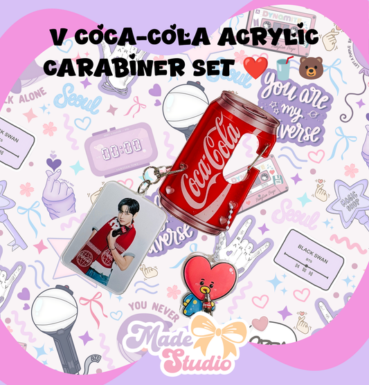 V Coca-Cola Acrylic Carabiner Set ❤️🥤🐻