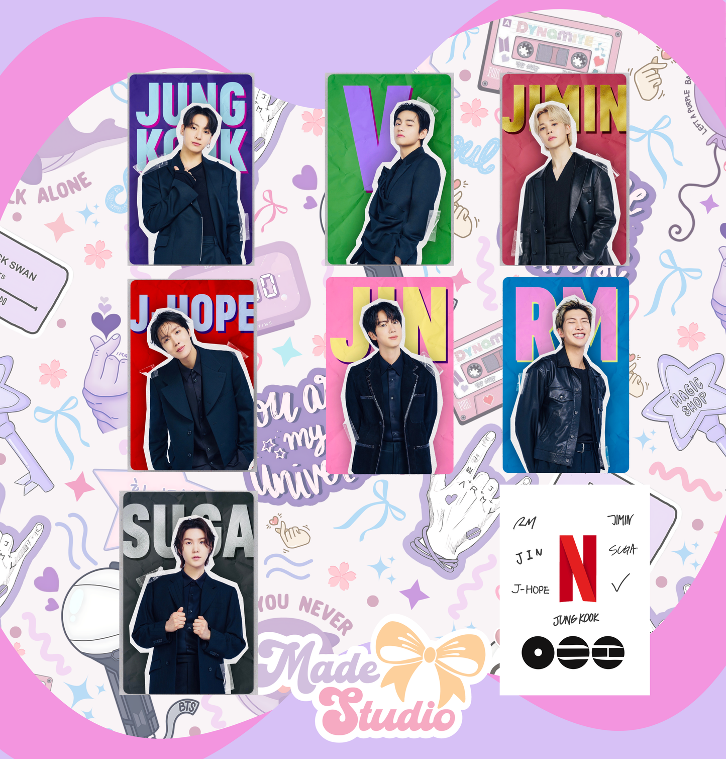 BTS X NETFLIX PHOTO CARDS COLLECTION