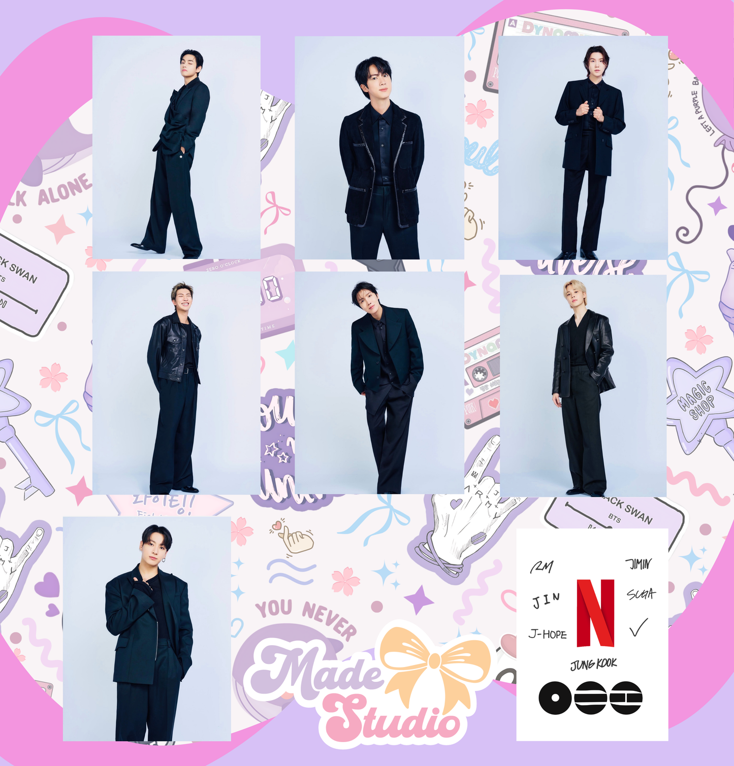 BTS X NETFLIX PHOTO CARDS COLLECTION