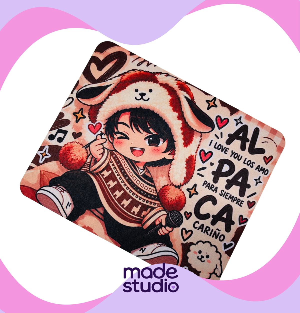 Jin Alpaca Mouse Pad 🦙💜